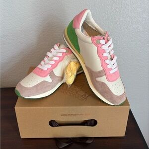 Vintage Havana Pink, Green & Cream Low-Top Sneakers